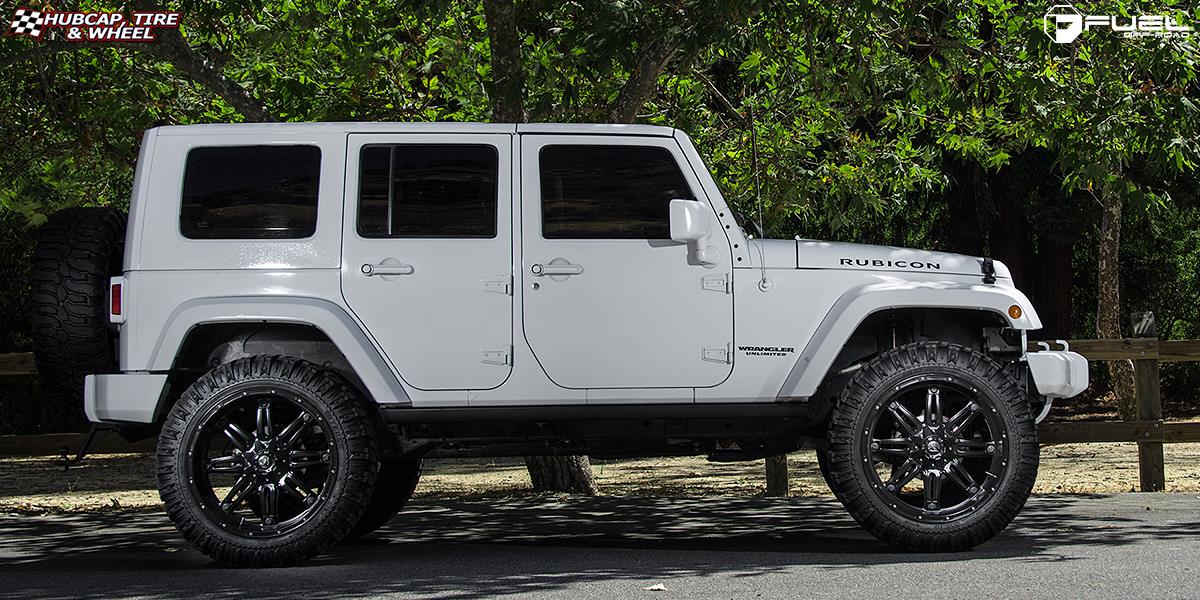 vehicle gallery/jeep wrangler fuel hostage d531 0X0  Matte Black wheels and rims